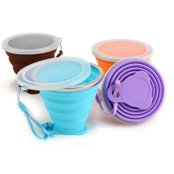 Portable BPA-Free 270ml Food Grade Silicone Retractable Coffee Cup