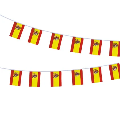 Wholesale national polyester fabric Spain bunting flag