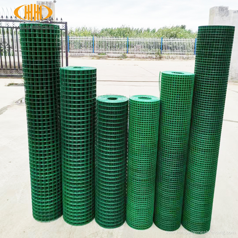 pvc coated green color welded wire mesh roll