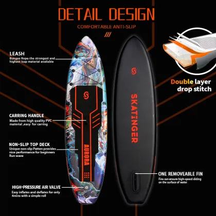 SKATINGER Double Layer Paddleboard - Factory Price Water Sports Surf Board