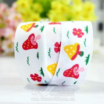Mushroom Printed Ribbon