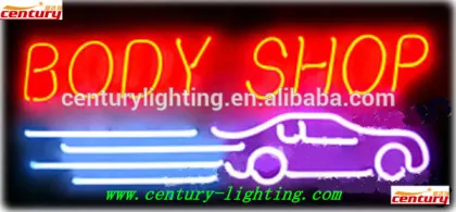 body shop neon sign