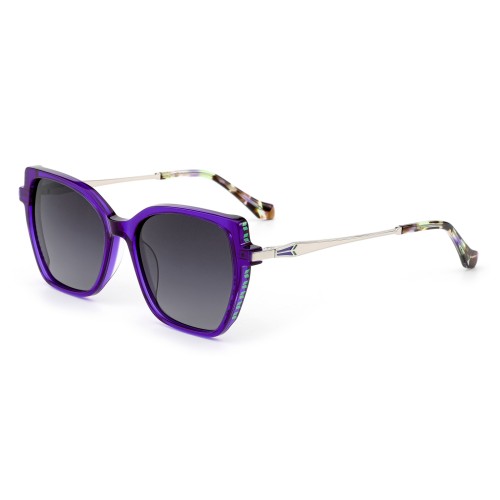 Cat eye acetate sunglasses feminine style