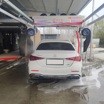 No contact car washing machine washing method