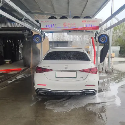No contact car washing machine washing method