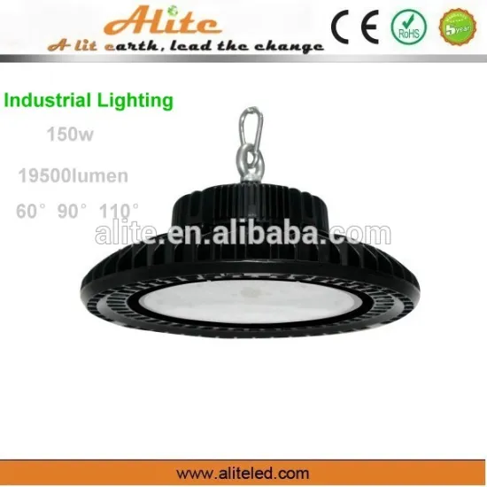 Led industrial lighting work led 150w led high bay light with 19500lumen 5 years warranty