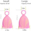 初心者が簡単な取り外しのためのリング付き月経カップ