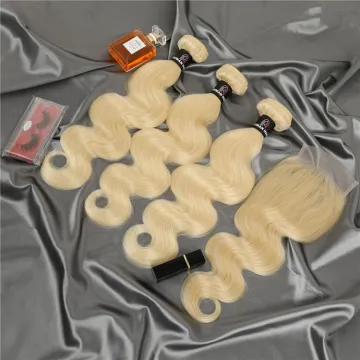 raw blonde 613 virgin remy hair colors extensions weaving, platinum blonde human hair extension braiding