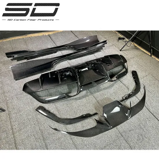 OEM Style Dry Carbon Fiber Front Bumper Splitter for Ferrari F8 2019-2021