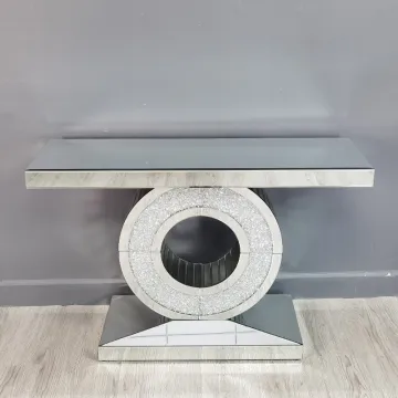 Crystal diamond MDF mirror console table
