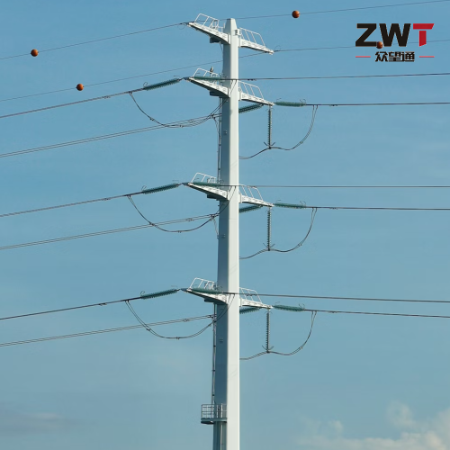 Torre de energia em tubo de aço