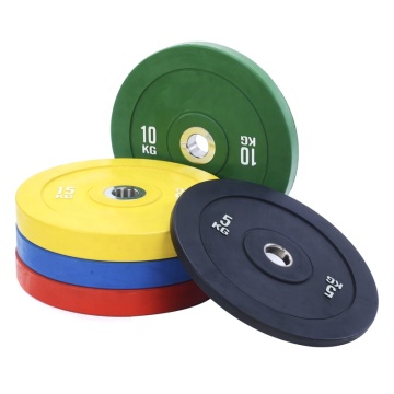 DW SPORTS Weightlifting Barbell with Rubber Coated Plates: High Quality and Colorful Design