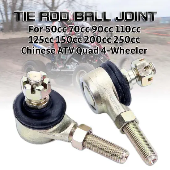 1Pair Metal M10 Tie Rod Ball Joint ATV Quad 4-Wheeler For 50cc 70cc 90cc 110cc 125cc 150cc 200cc 250cc