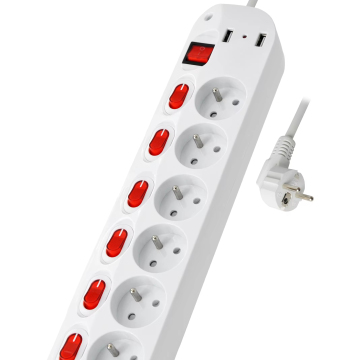 French Type Sockets with Individual Switch and 2 USB Ports: Your Ultimate Electrical Solution