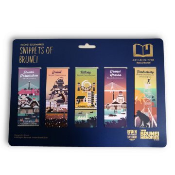 China Manufacturer Wholesale Custom Magnetic Bookmark Set with Architecture Printing