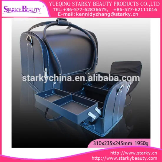 reasonable pu leather fancy cosmetic case plastic vanity beauty case