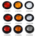 Trailer alama taa 2.5inch pande zote nyuma taa taa taa kwa trela lori SUV Amber/Red alama taa LED taa