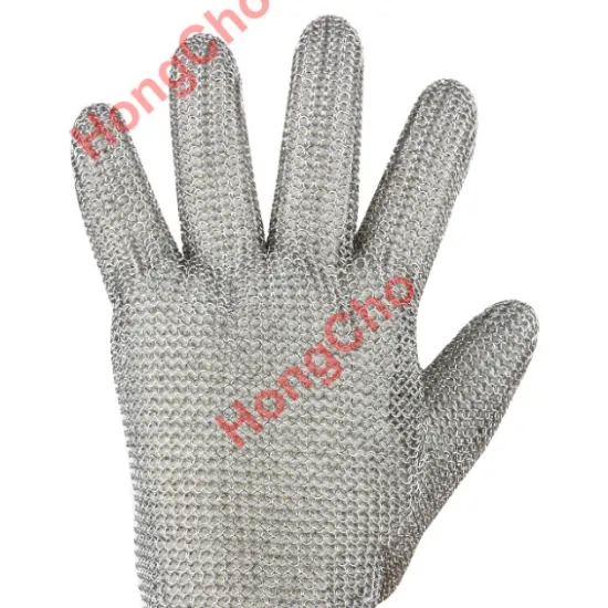 stainless steel gloves metallic for protecting hands