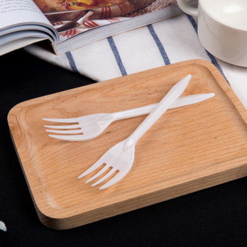 Disposable White PP Cutlery Set With Plastic Bag Individual Packaging PP Fork Knife And Napkin