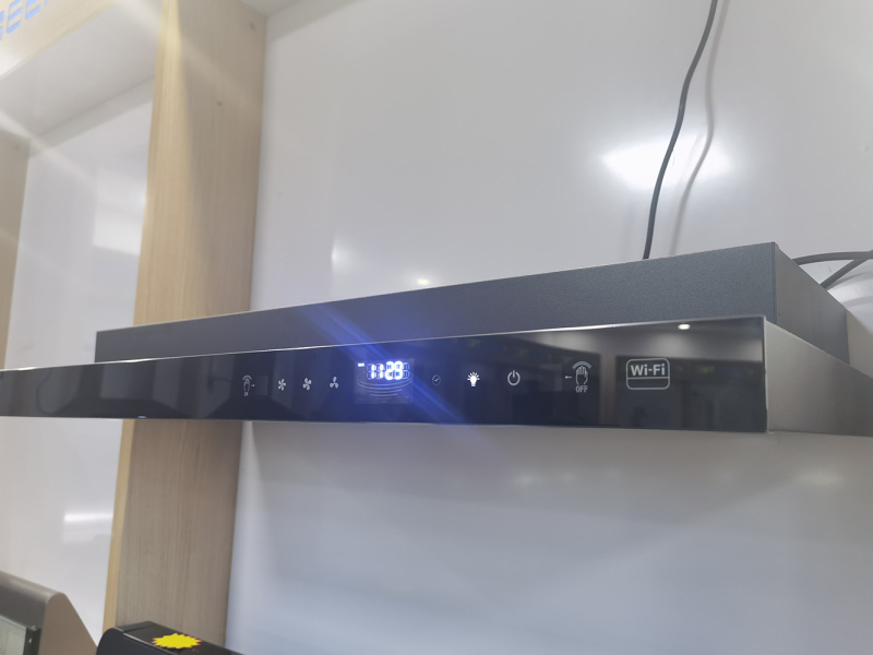 High Quality 90cm Stainless Steel Smart Wave Touch Phone Wifi Control Smoke Exhaust Customized Cooker Glass Kitchen Extractor