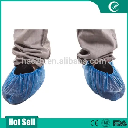 cheap blue PE waterproof shoe cover