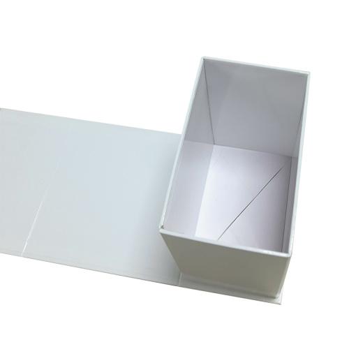 Flat white folding box for Christmas gift packaging