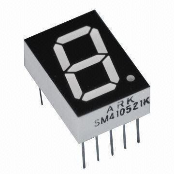 7 Segment Numeric LED Display in Red/Yellow, Green/Yellow, 0.52 Inch Single Digit