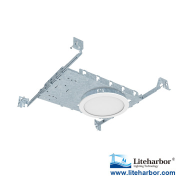 6" 12W 2700K-4000K 1/2" New Construction Ultra Slim Round LED Recessed Panel Light