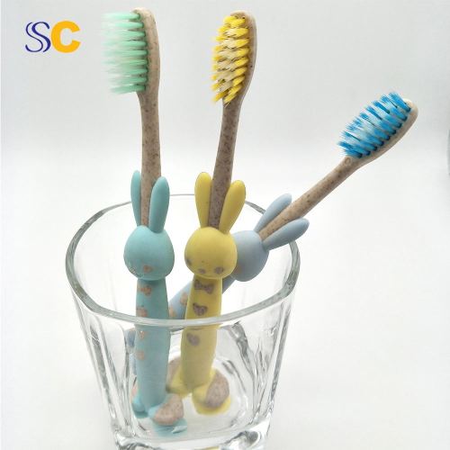 Cepillo de dientes para niños Cepillo de dientes para niños Cepillo de dientes de paja degradable