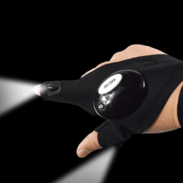 Hot Sale Portable LED Fishing Gloves with Flashlight