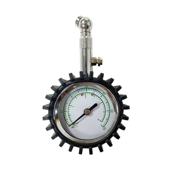 Metal Tire Pressure Gauge with Brass Chuck for 10-100psi Range
