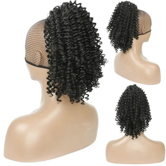 Wholesale Chorliss 130g Natural Color Wavy Ponytail For Women And Kids Curly Short Drawstring Ponytail Hair Synthetic Extensions