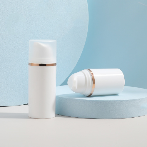 white Airless Bottles Luxury Airless Pump Cosmetic Bottles Plastic Round Supplier