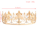 2017 Full Round Gold Alloy Beauty Crown