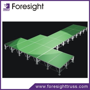 Adjustable and moveable easy assemble stage