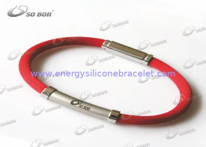 Sport Rope Bracelet / Silicone Titanium Health Bracelet With Various Kinds Of Color