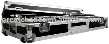 2 Turntables Plus 10" Mixer Dj Coffin With Wheels - Battle Style