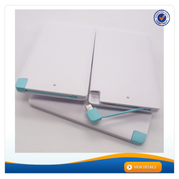 AWC930 Low Price Promotion Gift OEM Credit Card Size Power Bank 4000mAh Mobile Phone Portable Charger for iphone 5
