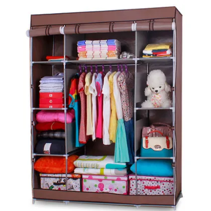 Home Furniture New Style Folding Fabric Clothes Wardrobe