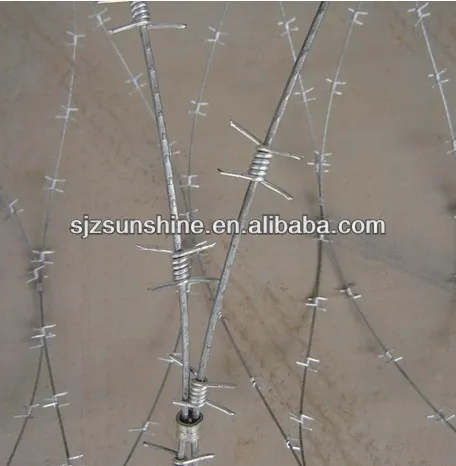galvanized / razor barbed wire