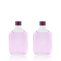 Aluminum spiral cap flat liquor bottle