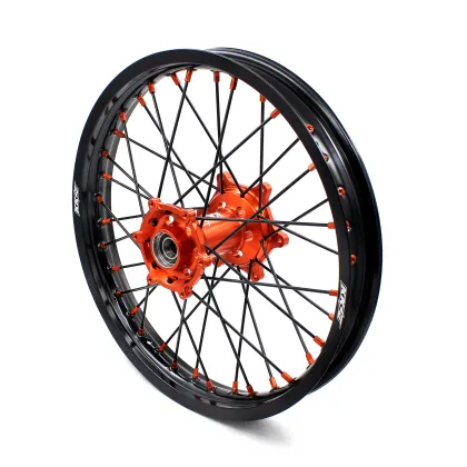 KKE Motorcycle Dirt Bike Wheels for KTM 125/450 EXC SX-F - Orange Hub Black Rim