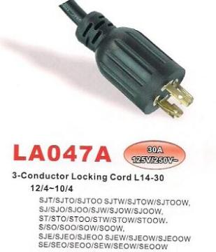 NEMA L14-30P,NEMA L14-20P UL/CUL Locking Power Supply Cord