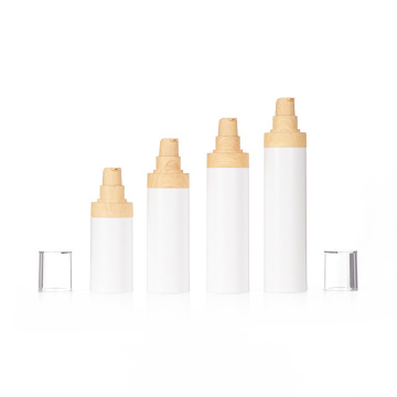 Custom Pp Airless Pump Bottle Custom Color Frosted Bamboo PP Airless Pump Bottle Manufactory