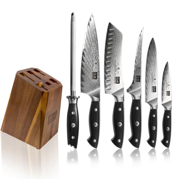 Japanese Damascus VG10 Stainless Steel Kitchen Chef Knife - 8 Inch with G10 Handle