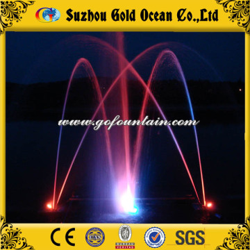 Colorful Laminar Jet Fountain with Multicolor LED Light