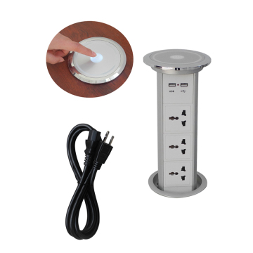 Best Selling Aluminum Alloy Embedded Wireless Charging Pop Up Power Socket
