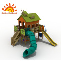 Playhouse Slide Commercial Outdoor Playground Equipment For Sale