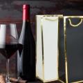 Gold Foil Wine Bags with Rope Handles