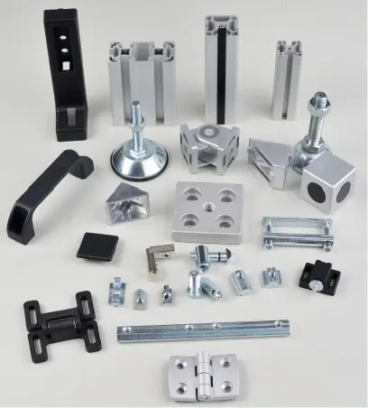Black post base bracket for aluminum profile